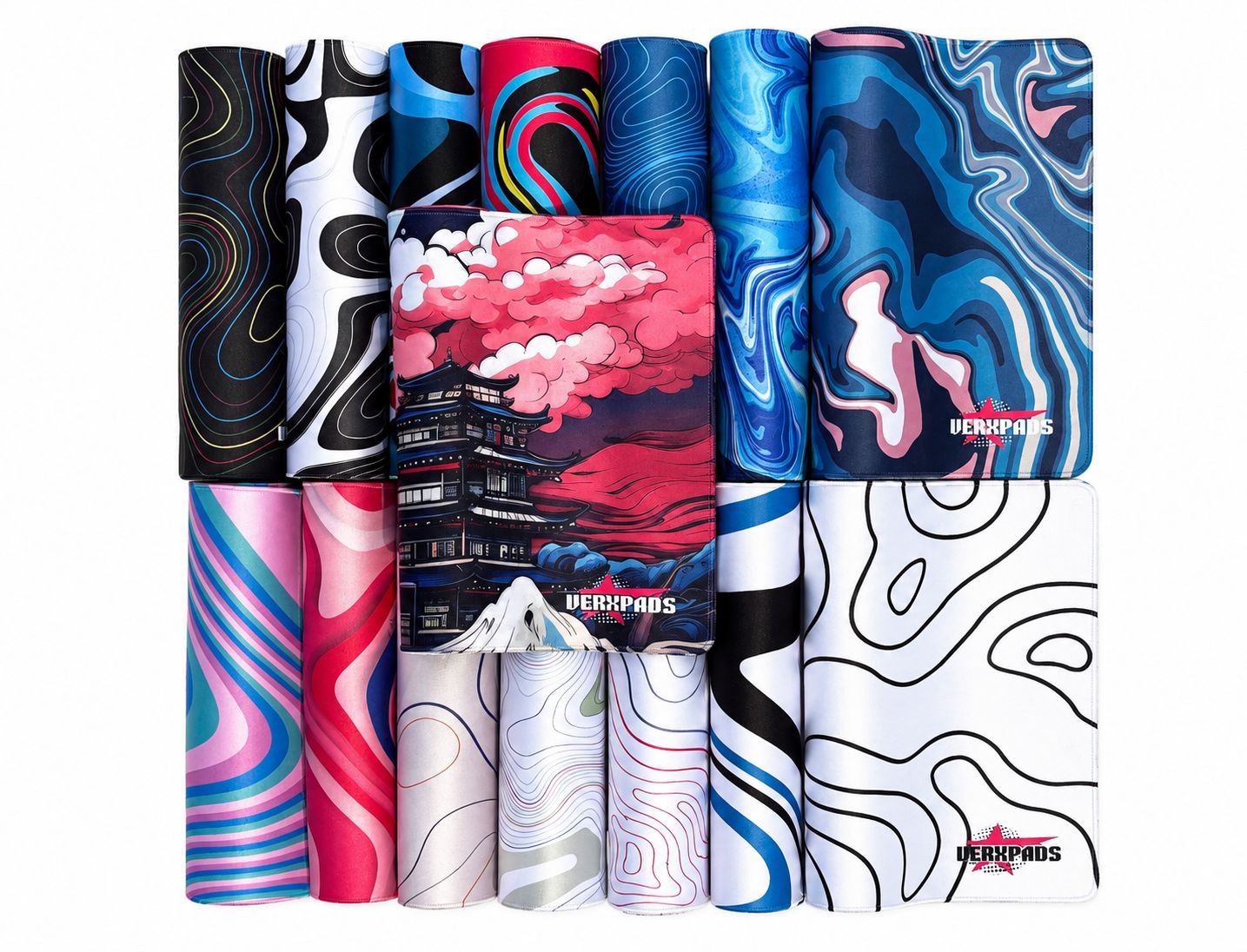 Topo pads fanned out